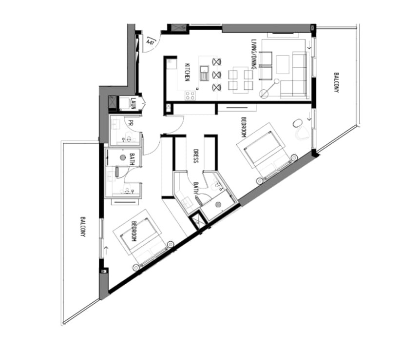 Chelsea Residences 2 by Damac - 2 Bedroom Apartment