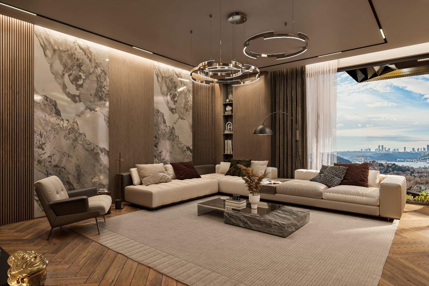 Çınar 107 Project Bosphorus View 3+1 Luxury Simplex Apartment - Suitable for Citizenship