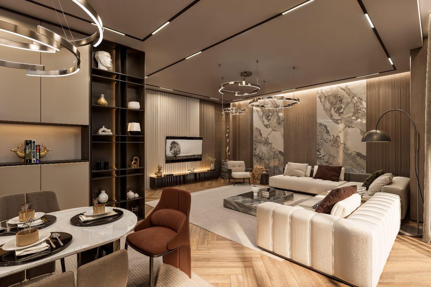 Çınar 107 Project Bosphorus View 3+1 Luxury Simplex Apartment - Suitable for Citizenship