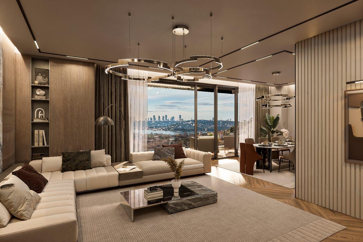 Çınar 107 Project Bosphorus View 3+1 Luxury Simplex Apartment - Suitable for Citizenship