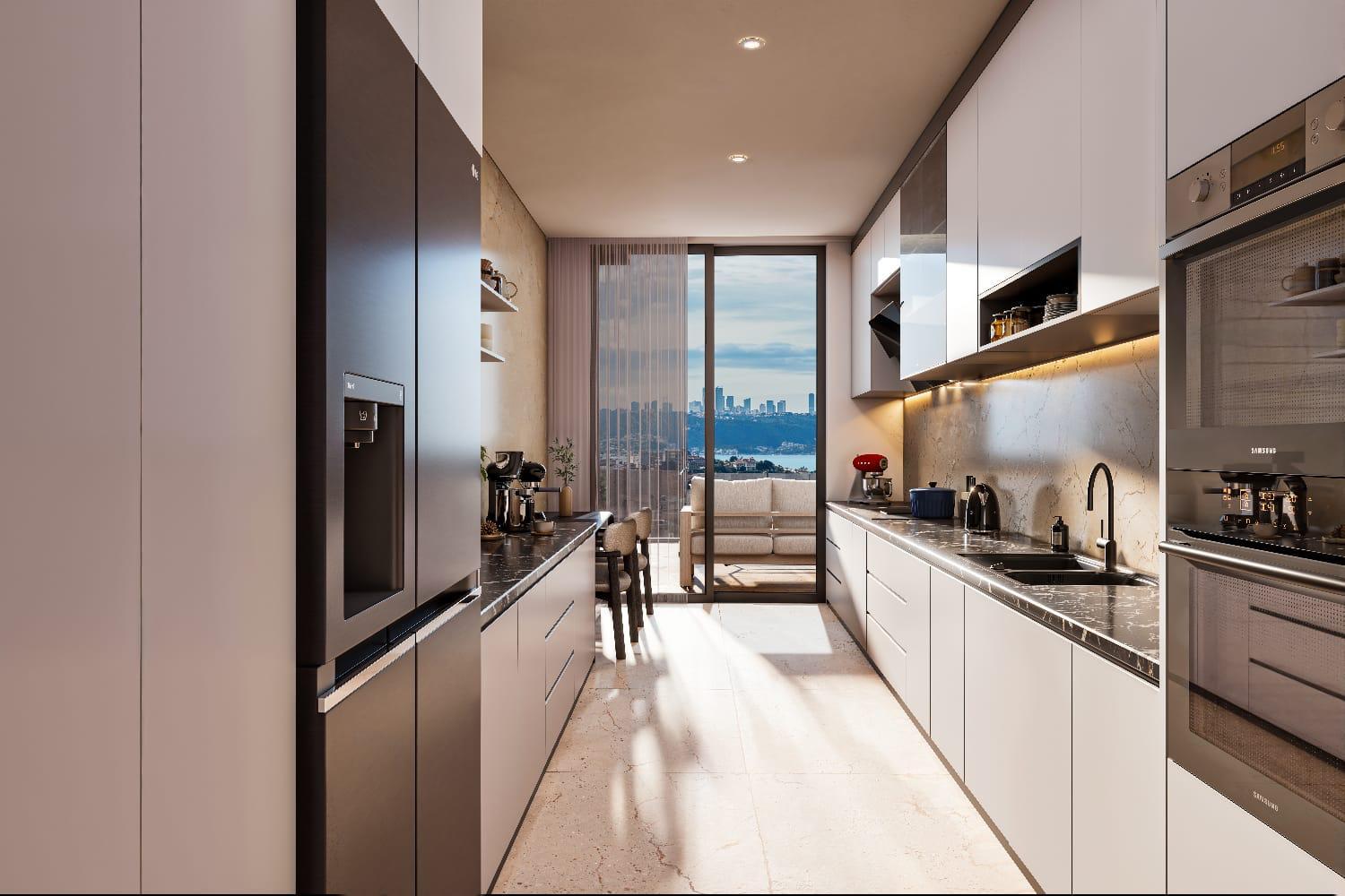Çınar 107 Project Bosphorus View 3+1 Luxury Simplex Apartment - Suitable for Citizenship