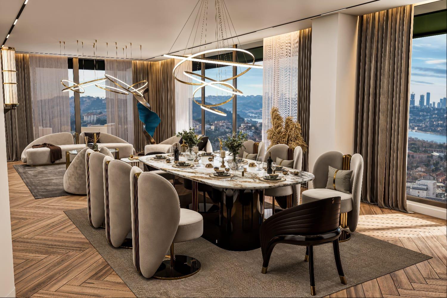 Çınar 107 Project Bosphorus View 3+1 Luxury Simplex Apartment - Suitable for Citizenship