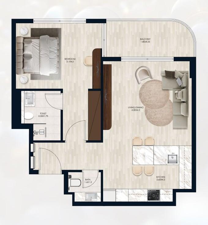 Coral at Jumeirah Garden City - 1 Bedroom Apartment - Ready-to-Move Homes