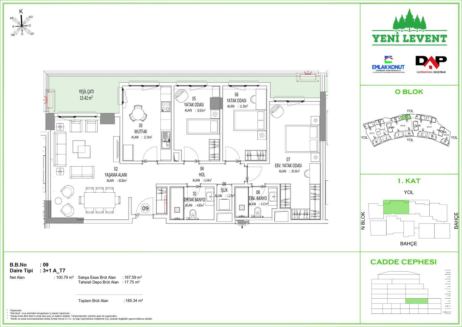 3+1 Apartment Near Metro in DAP Yeni Levent Project - Suitable for Citizenship