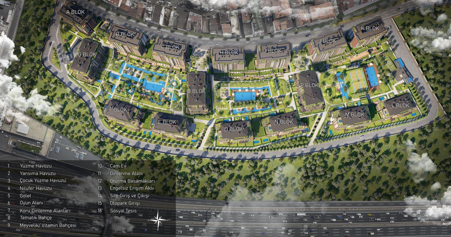 1+1 Apartment Near Metro in DAP Yeni Levent Project - Suitable for Citizenship