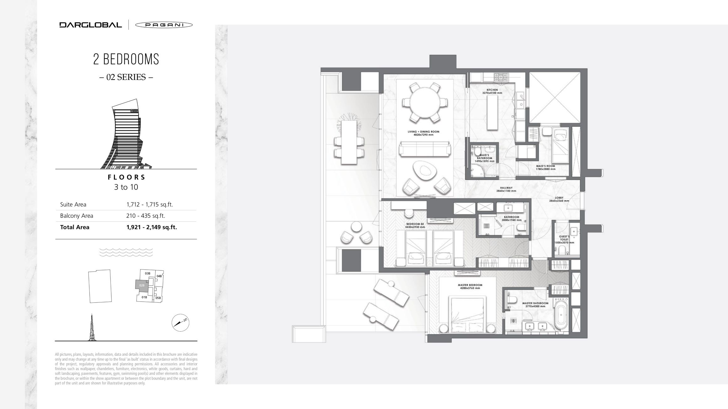 DaVinci Tower by Pagani - 2 Bedroom Tower