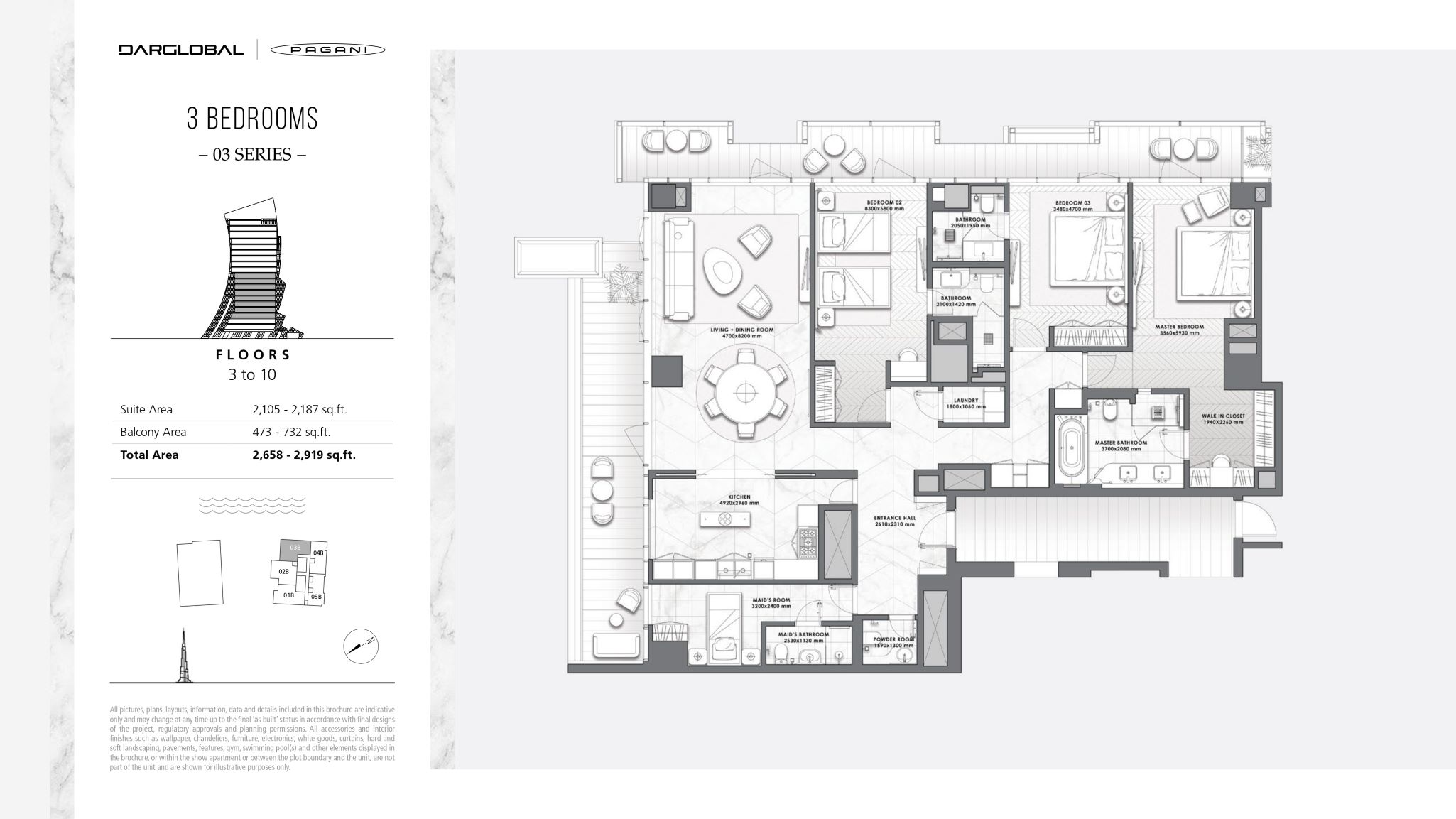 DaVinci Tower by Pagani - 3 Bedroom Tower