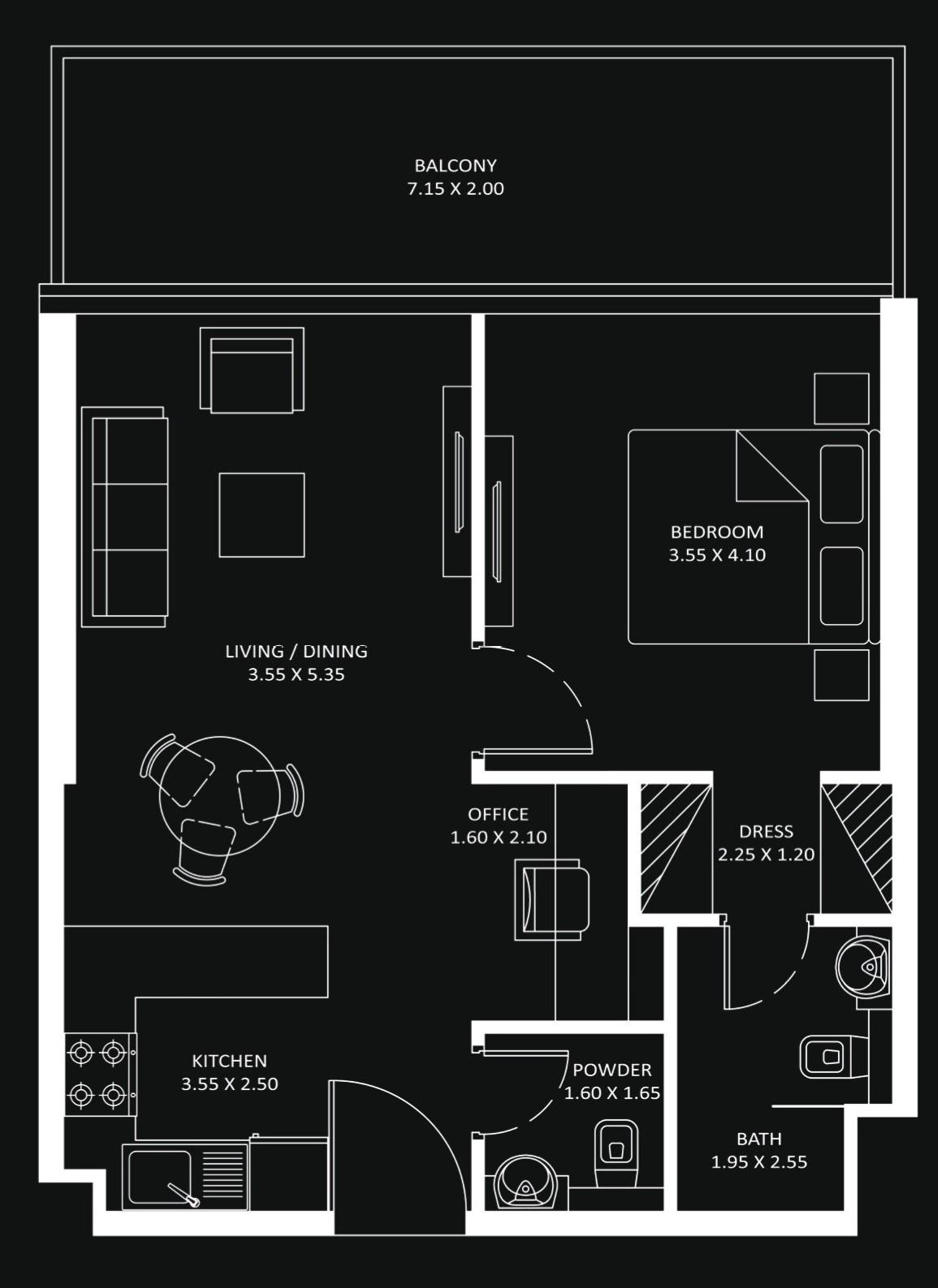 DIAMONDZ  - 1 Bedroom Apartment