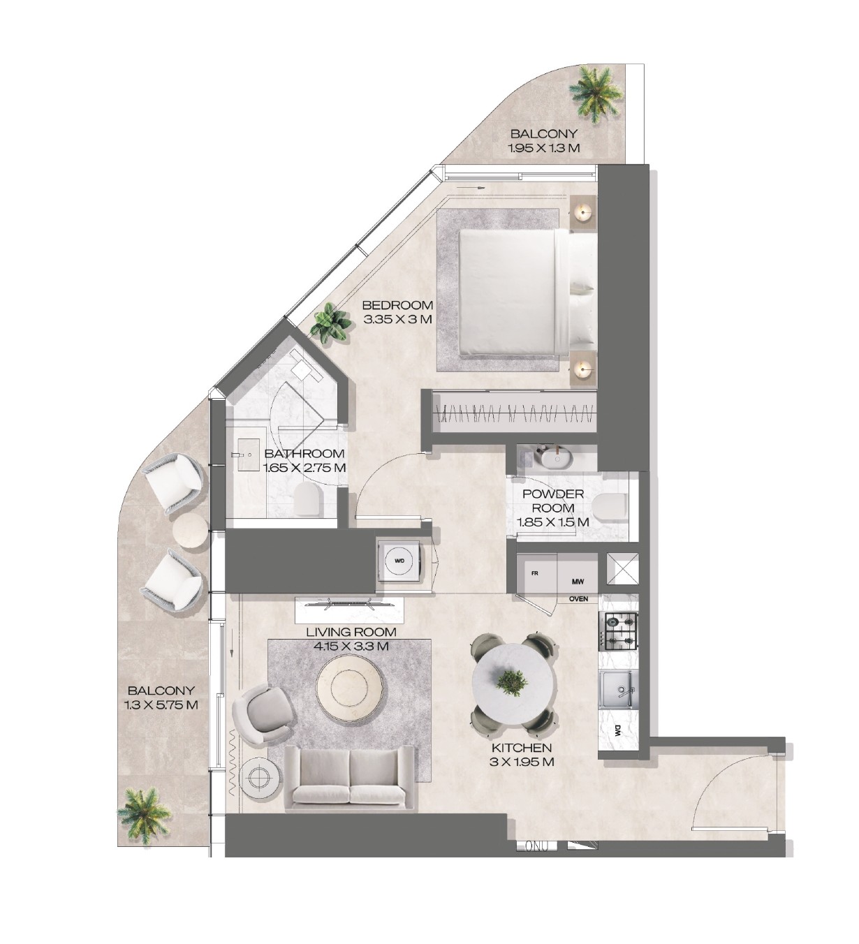 DWTN Residences - 1 Bedroom Apartment