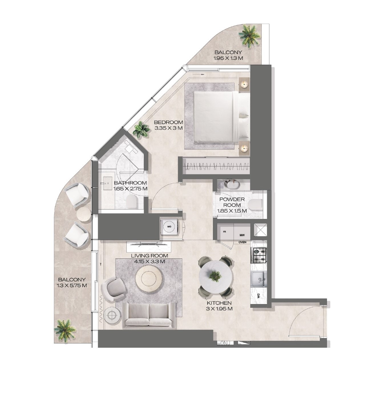 DWTN Residences - 1 Bedroom Apartment