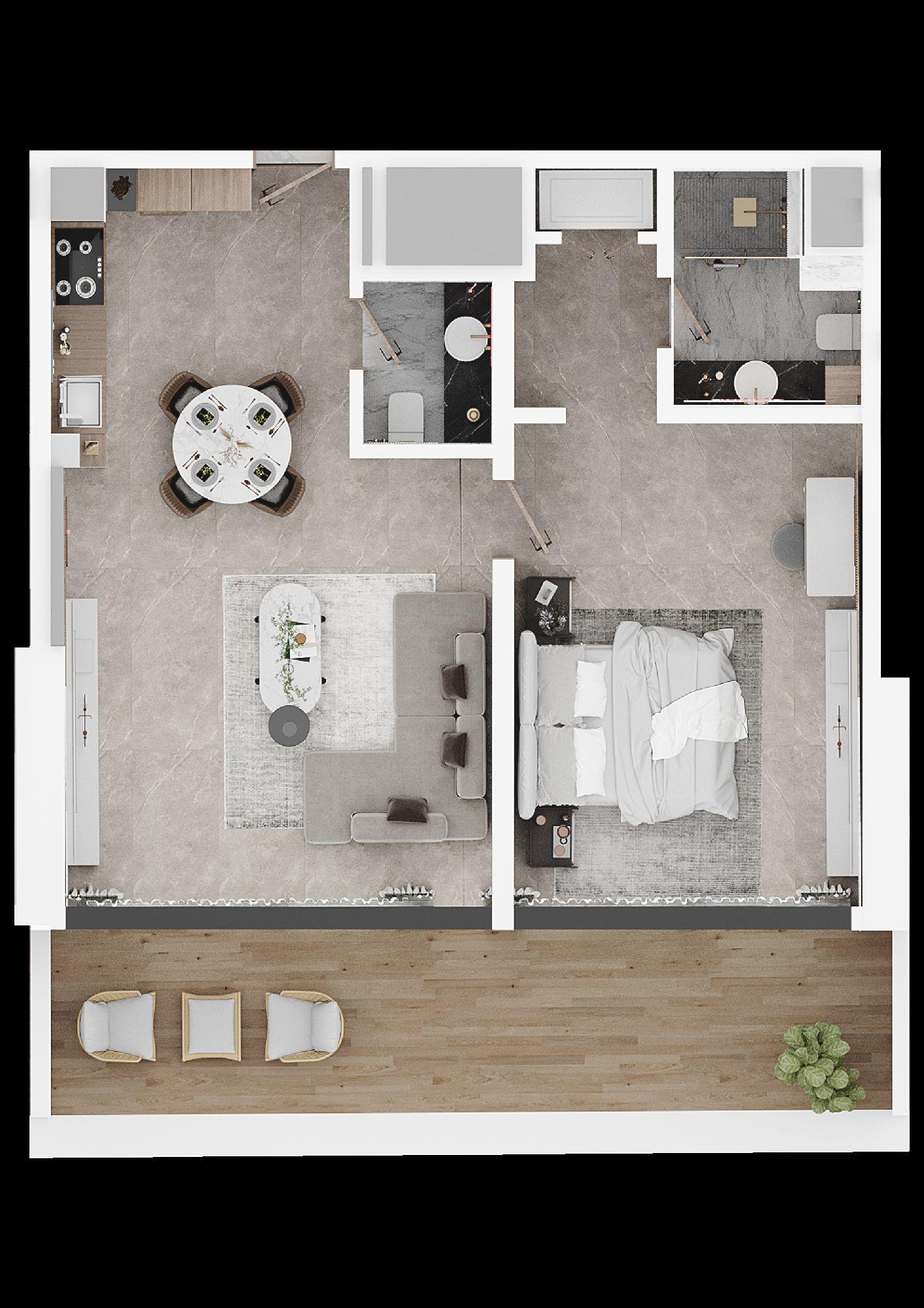 Electra - 1 Bedroom Apartment