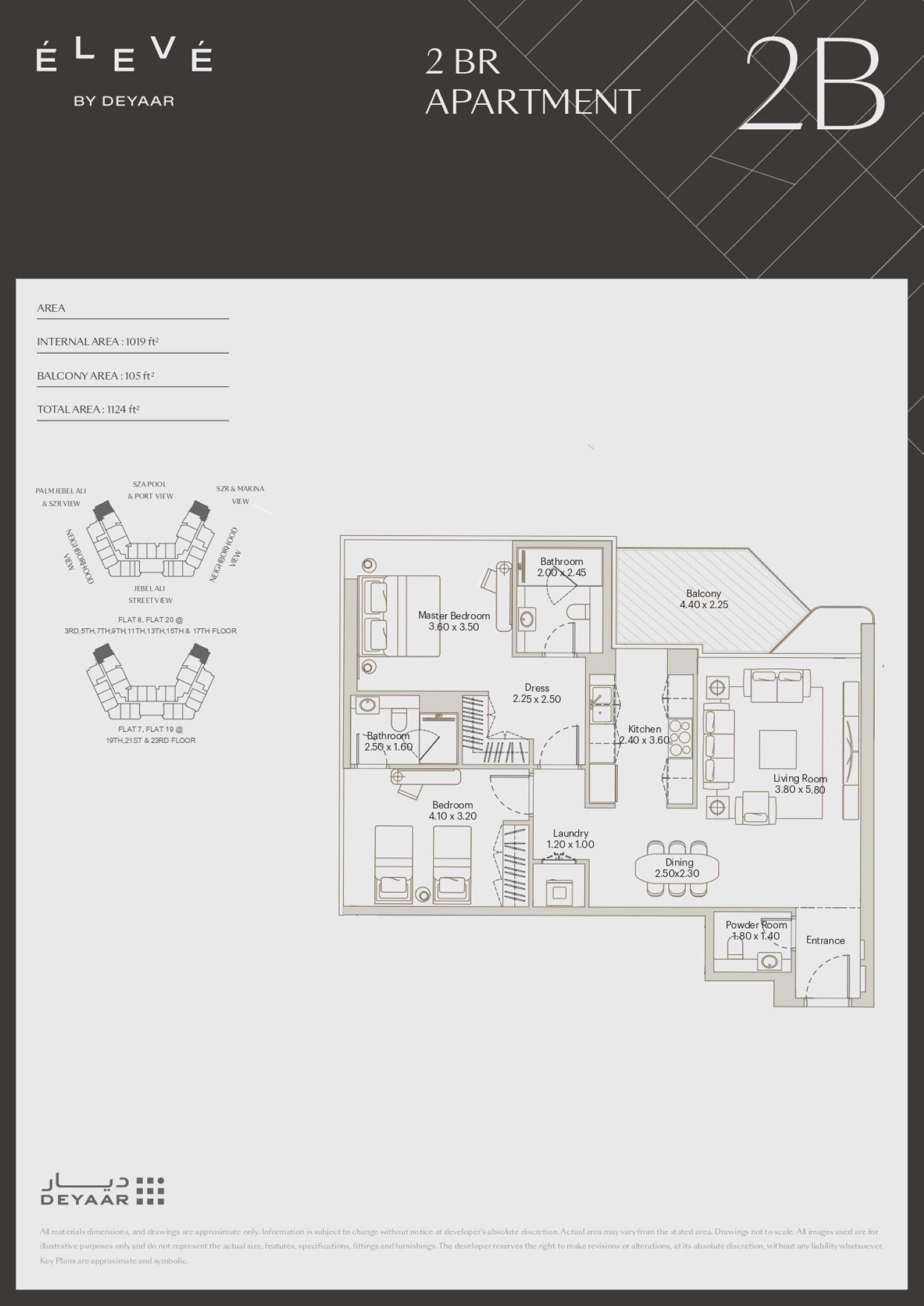 Eleve by Deyaar - 2 Bedroom Apartment