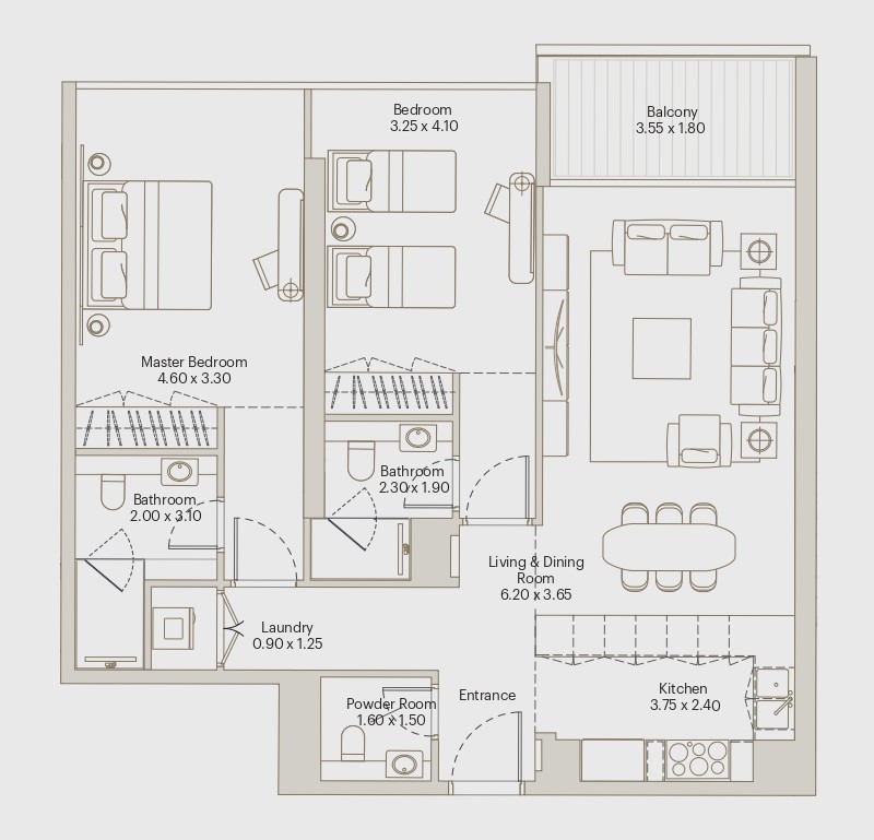 Eleve by Deyaar - 2 Bedroom Apartment