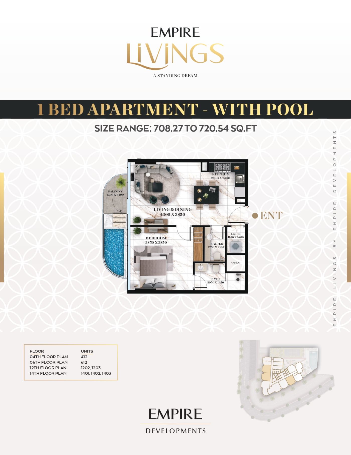 Empire Livings - 1 Bedroom Apartment + Pool