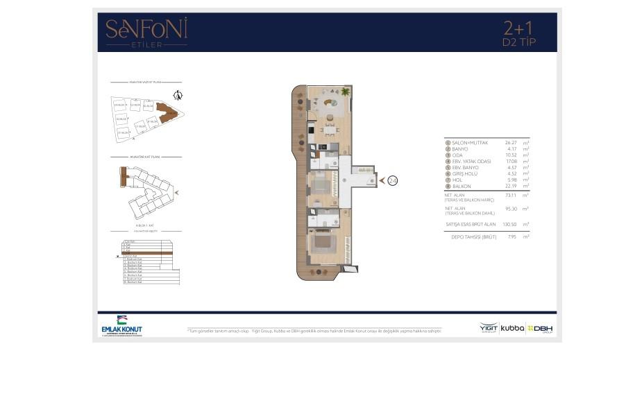 Luxury 2+1 Apartment in the Senfoni Etiler Project with Low-Rise Architectural Concept in Etiler - Eligible for Citizenship