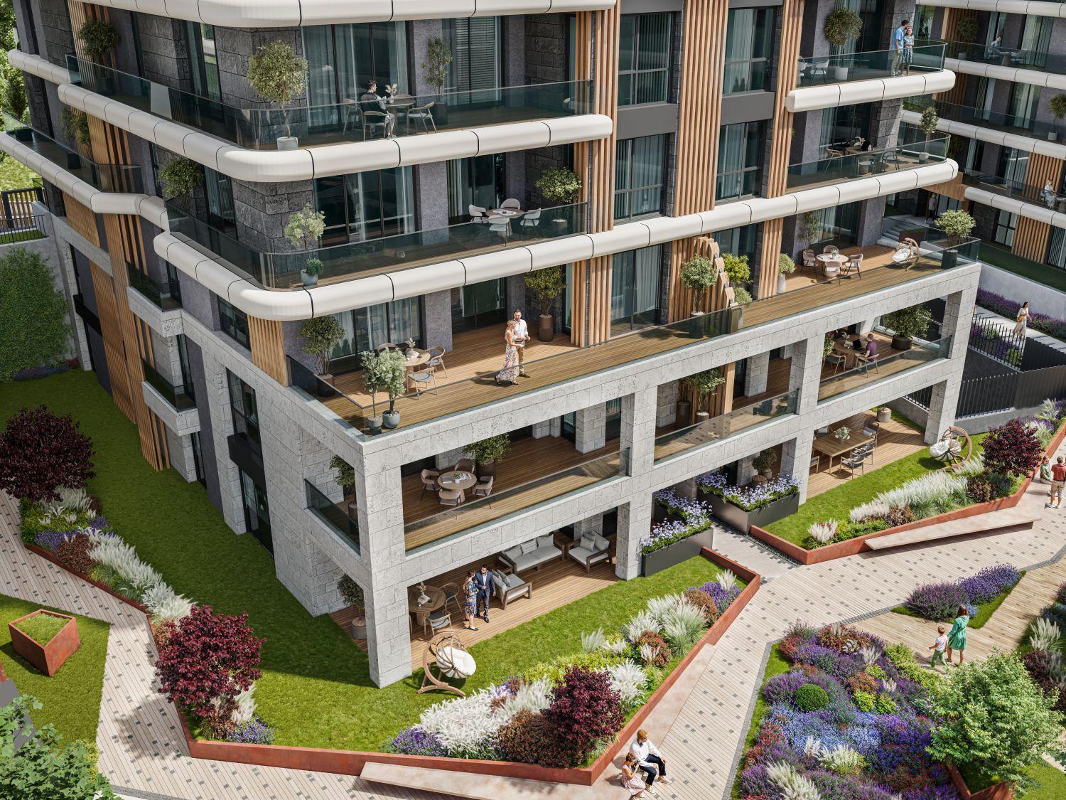 آپارتمان لوکس یک‌خوابه در اتیلر با کانسپت معماری افقی -  مناسب برای دریافت تابعیت