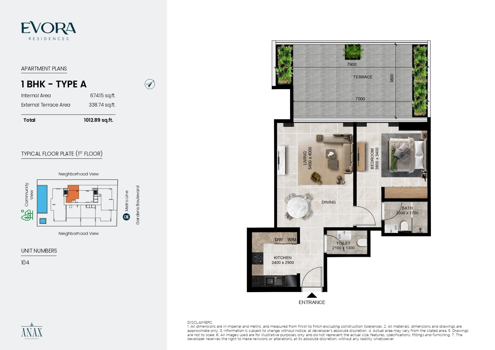 Evora Residences - 1 Bedroom Apartment