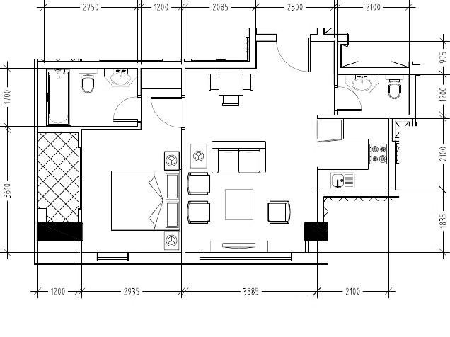 Ready to Move - Furnished  - 1 Bedroom Apartment