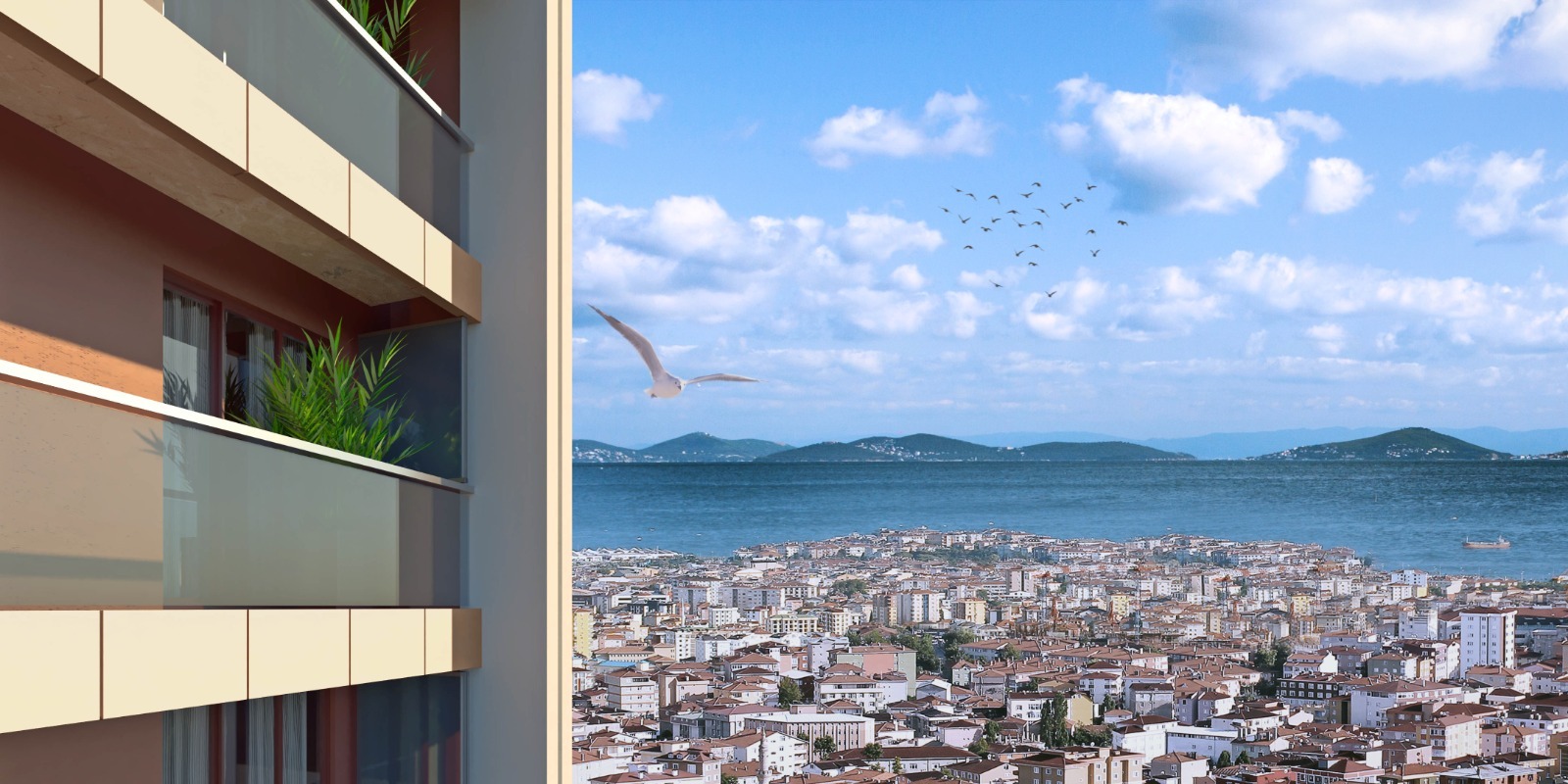 Two Bedroom Apartment in Eye of Istanbul Project