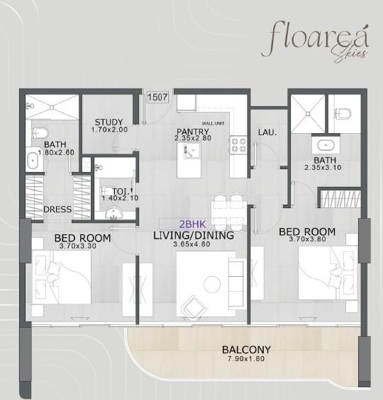 Floarea Skies - 2 Bedroom Apartment + Study Room - High Rental Yield Investment in JVC