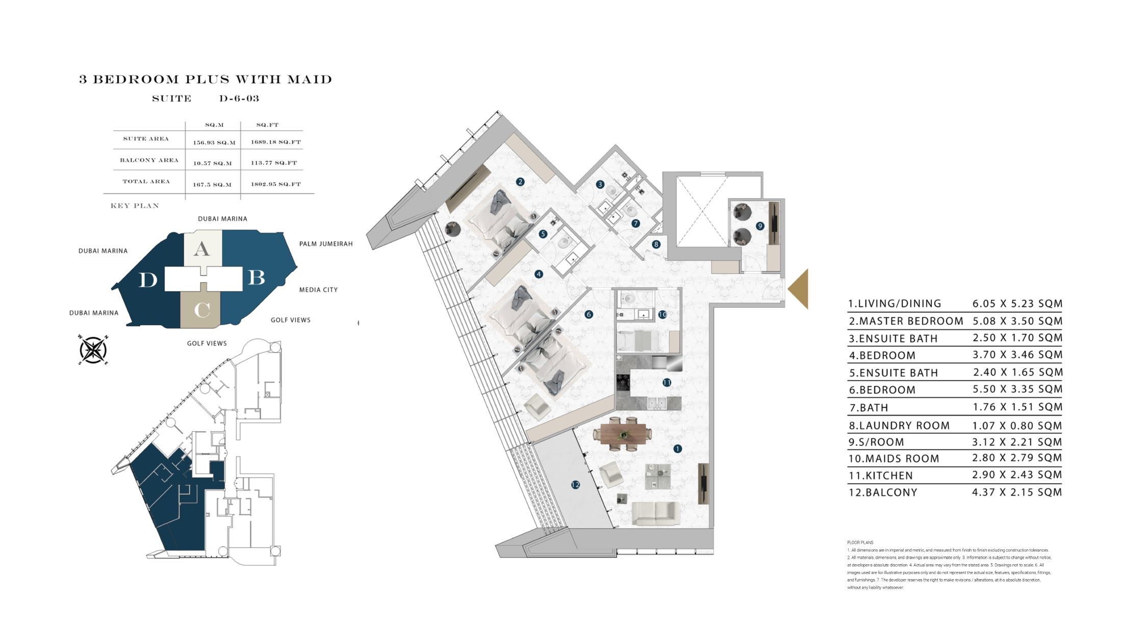 Franck Muller Vanguard by London Gate - 3 Bedroom Plus with Maid Room Apartment