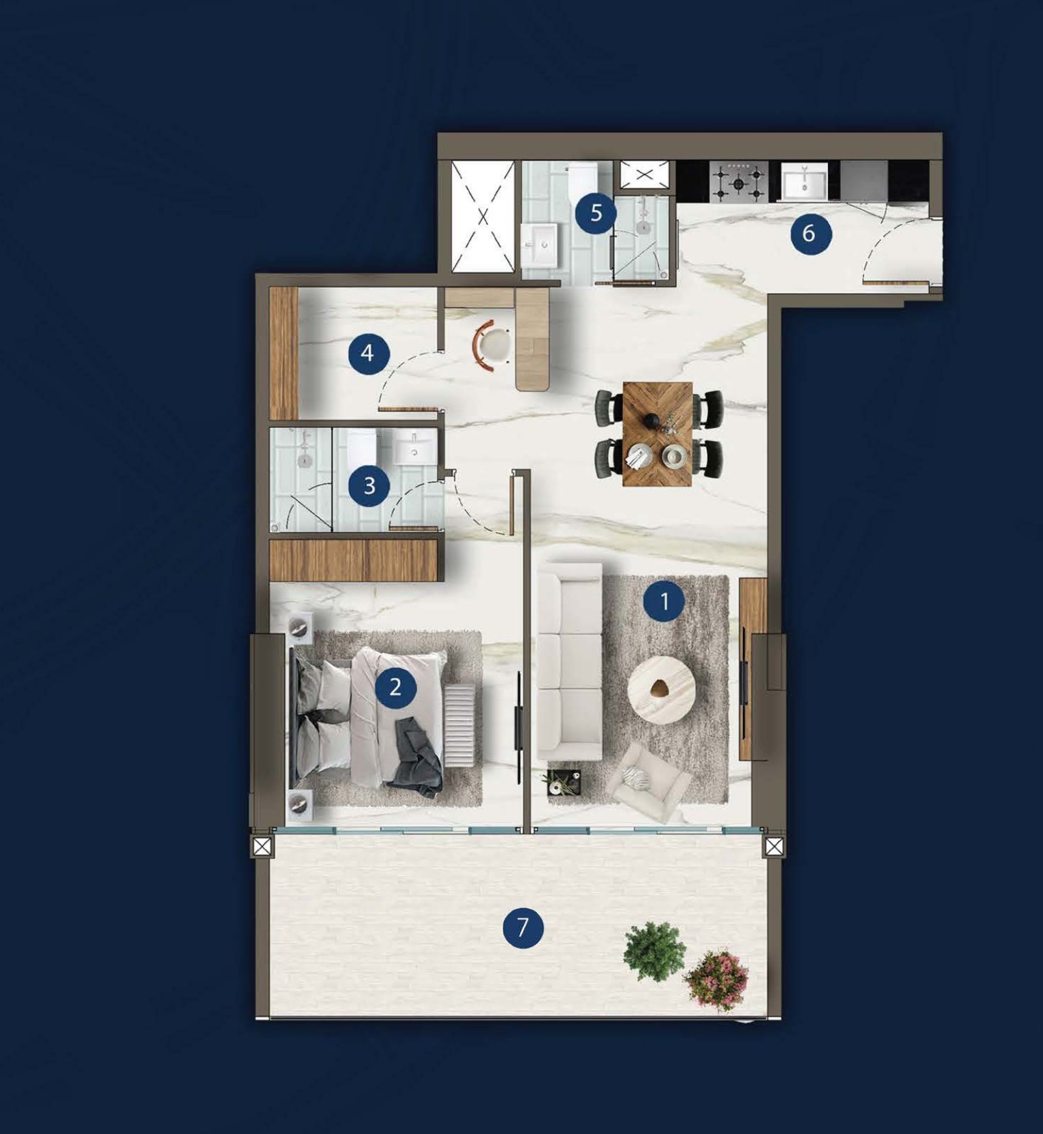 Franck Muller Yachting by London Gate - 1 Bedroom Plus Apartment