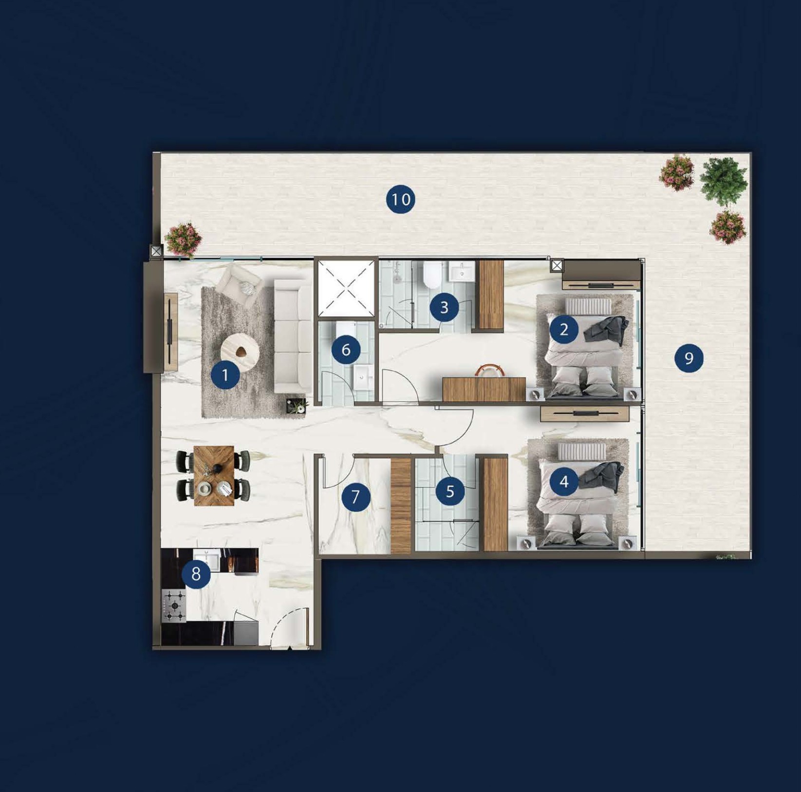 Franck Muller Yachting by London Gate - 2 Bedroom Plus Apartment