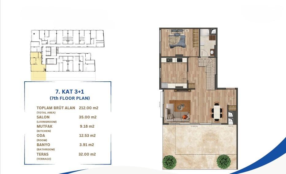 3+1 Duplex in Galleria Park Residence - A New Life Next to Mithat Paşa Park - Suitable for Citizenship