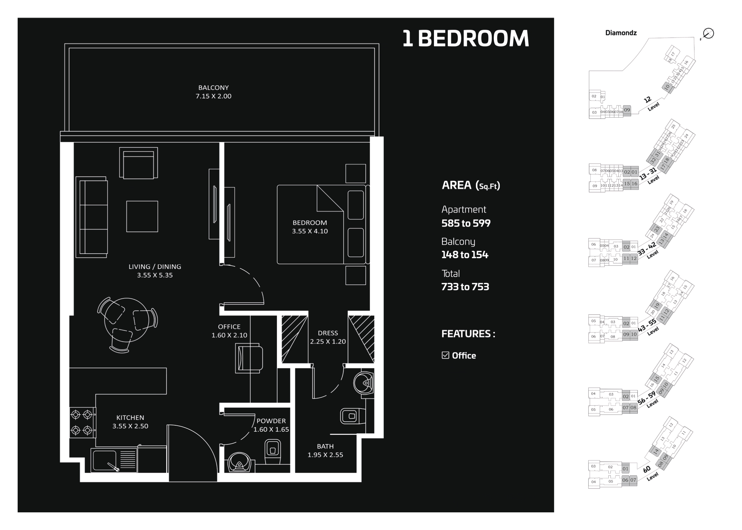 DİAMONDZ  - 1 Bedroom Apartment