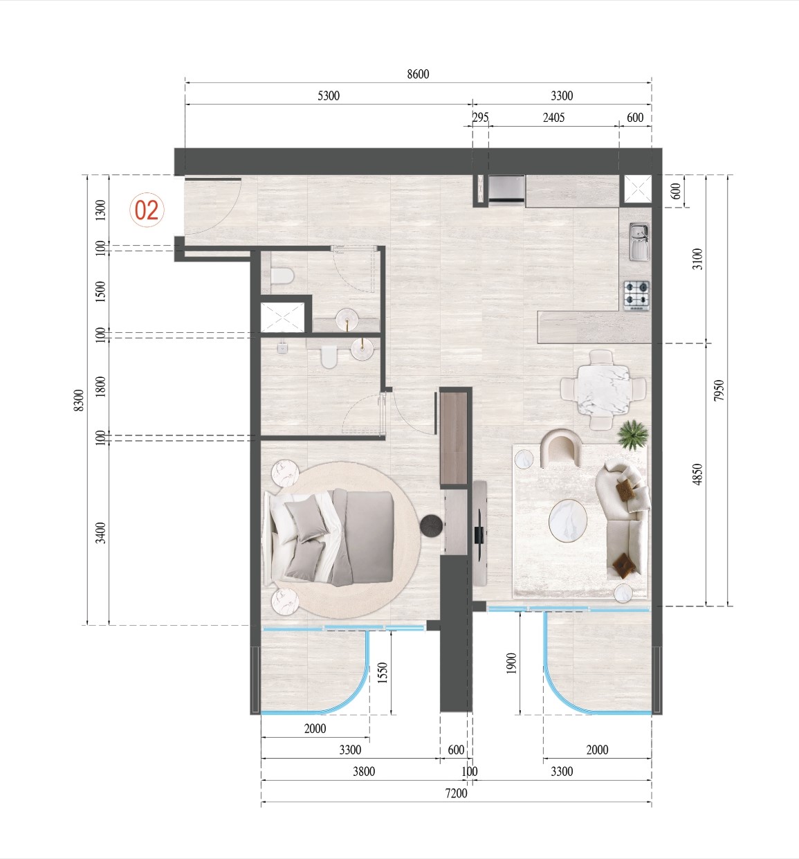 Guzel Towers - 1 Bedroom Apartment