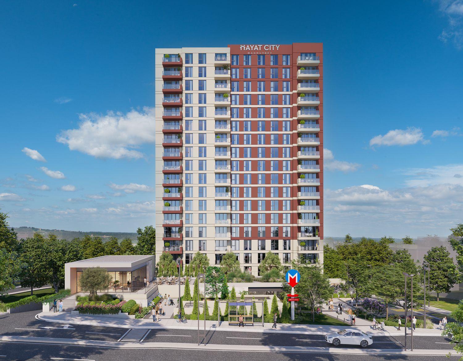 Luxury 2+1 Apartment Steps from Metro in Hayat City Mahmutbey - Eligible for Citizenship