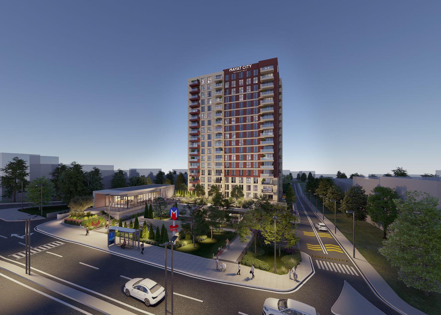 Luxury 2+1 Apartment Steps from Metro in Hayat City Mahmutbey - Eligible for Citizenship