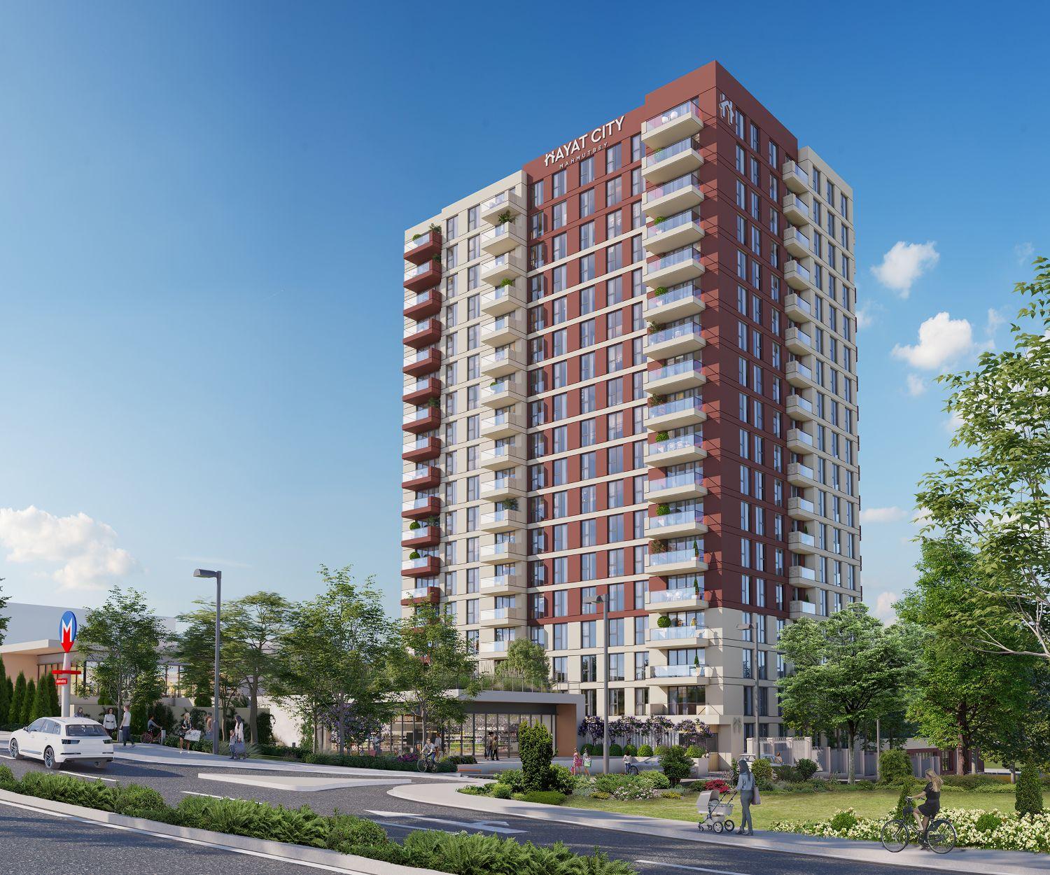 Luxury 2+1 Apartment Steps from Metro in Hayat City Mahmutbey - Eligible for Citizenship