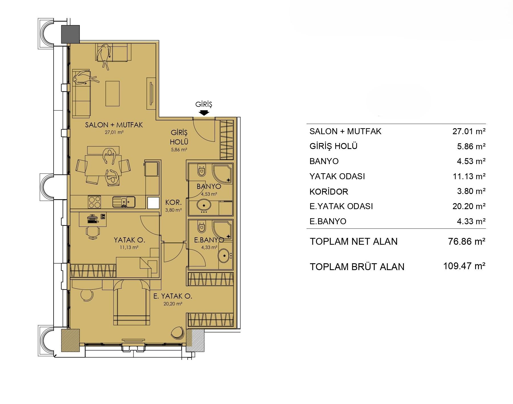 ريزيدنس فاخر بغرفتي نوم جاهز للسكن في بهتشه شهير