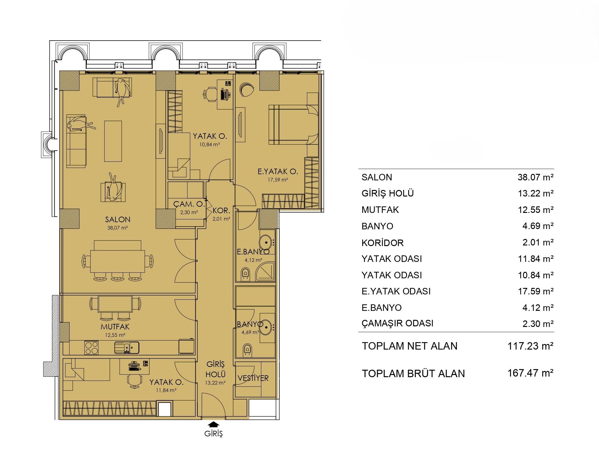 ريزيدنس فاخر بثلاث غرف نوم جاهز للسكن في بهتشه شهير — مناسب للجنسية