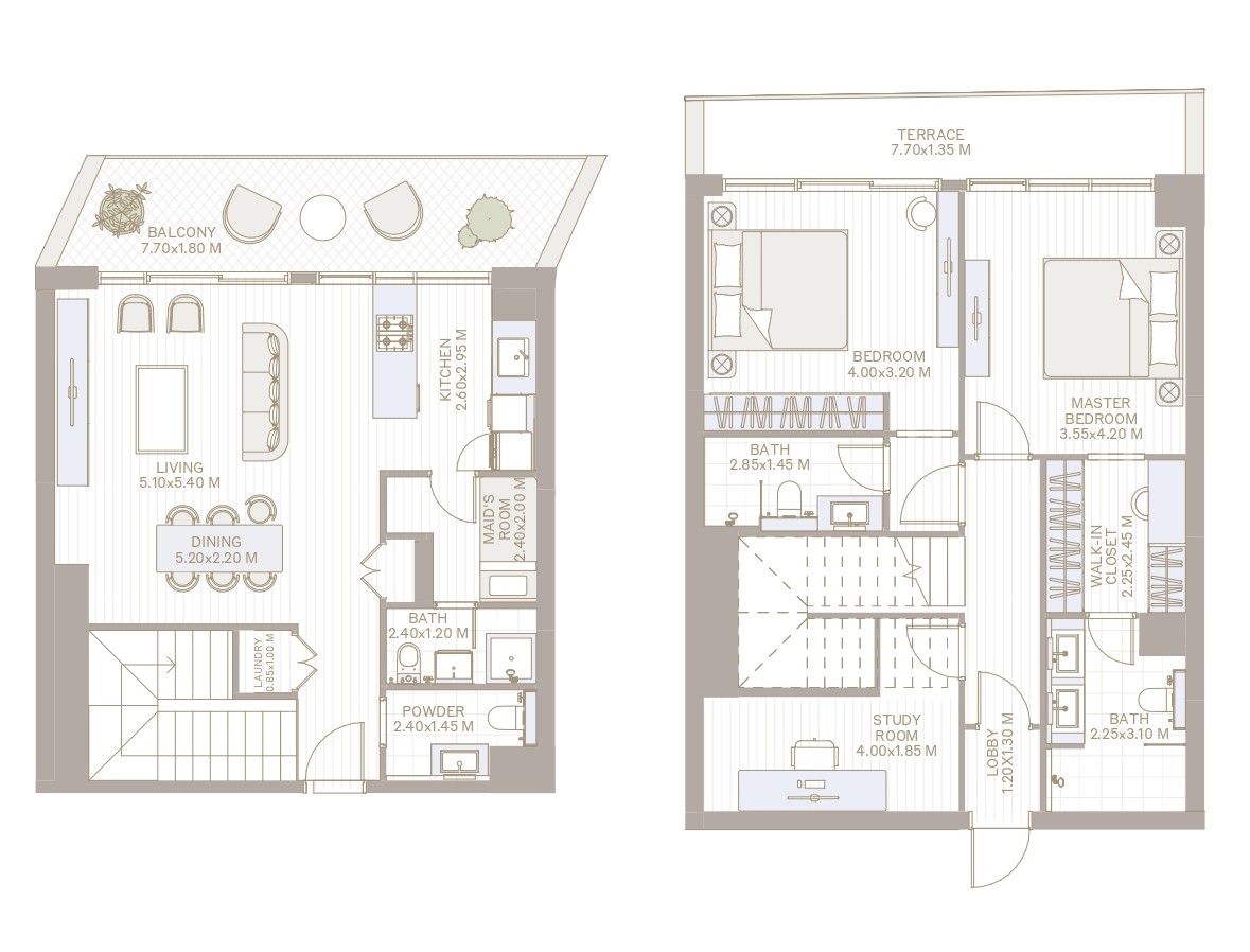 Ivy at Park Five - 2 Bedroom Duplex