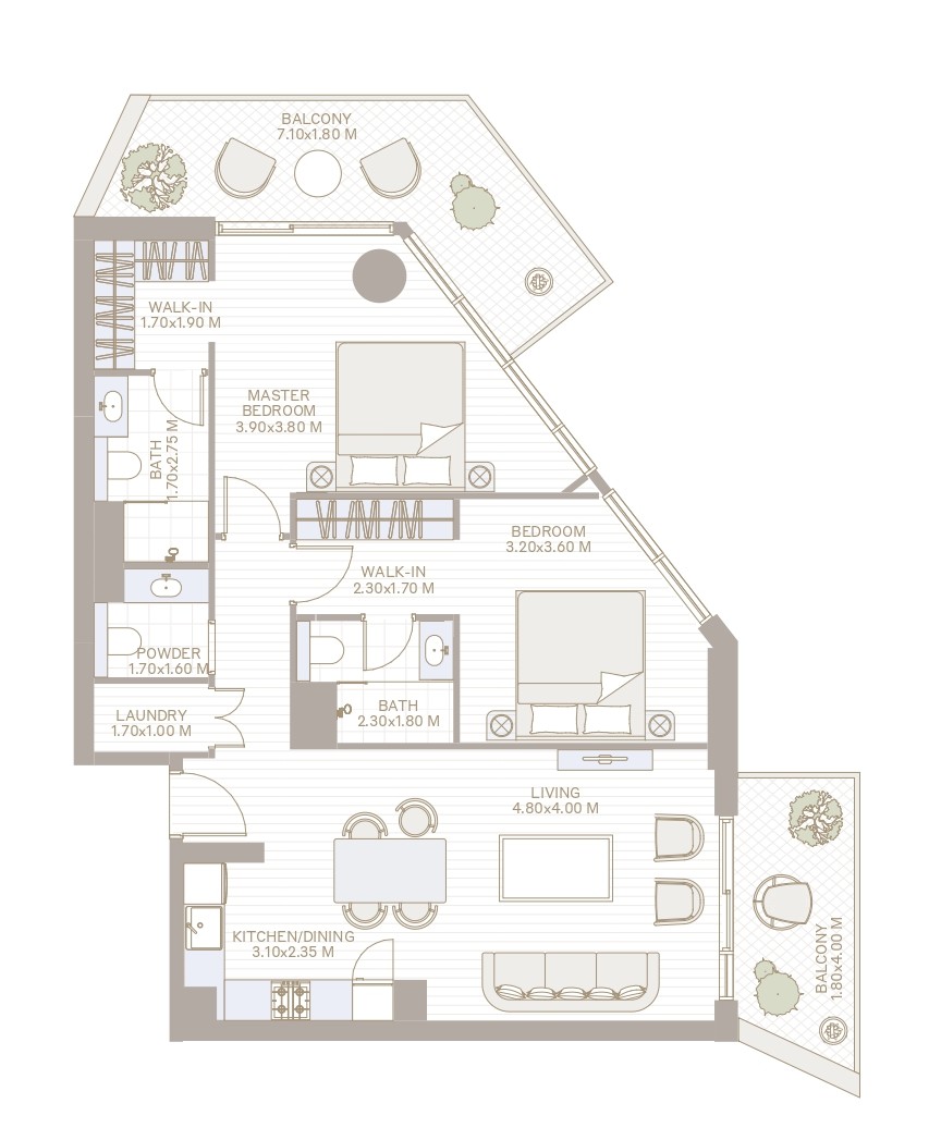 Ivy at ParkFive - 2 Bedroom Apartment