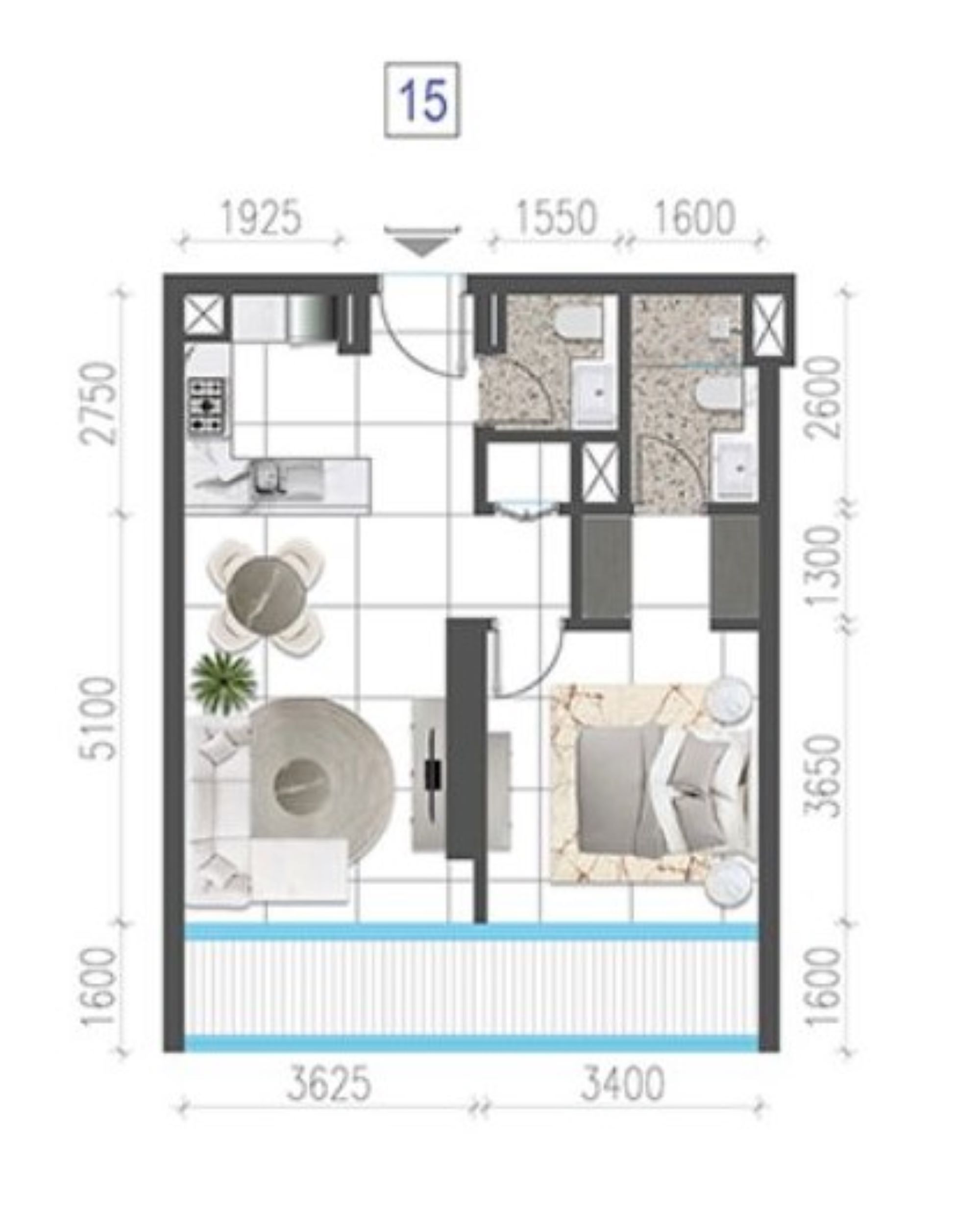 Jade Tower - 1 Bedroom Apartment