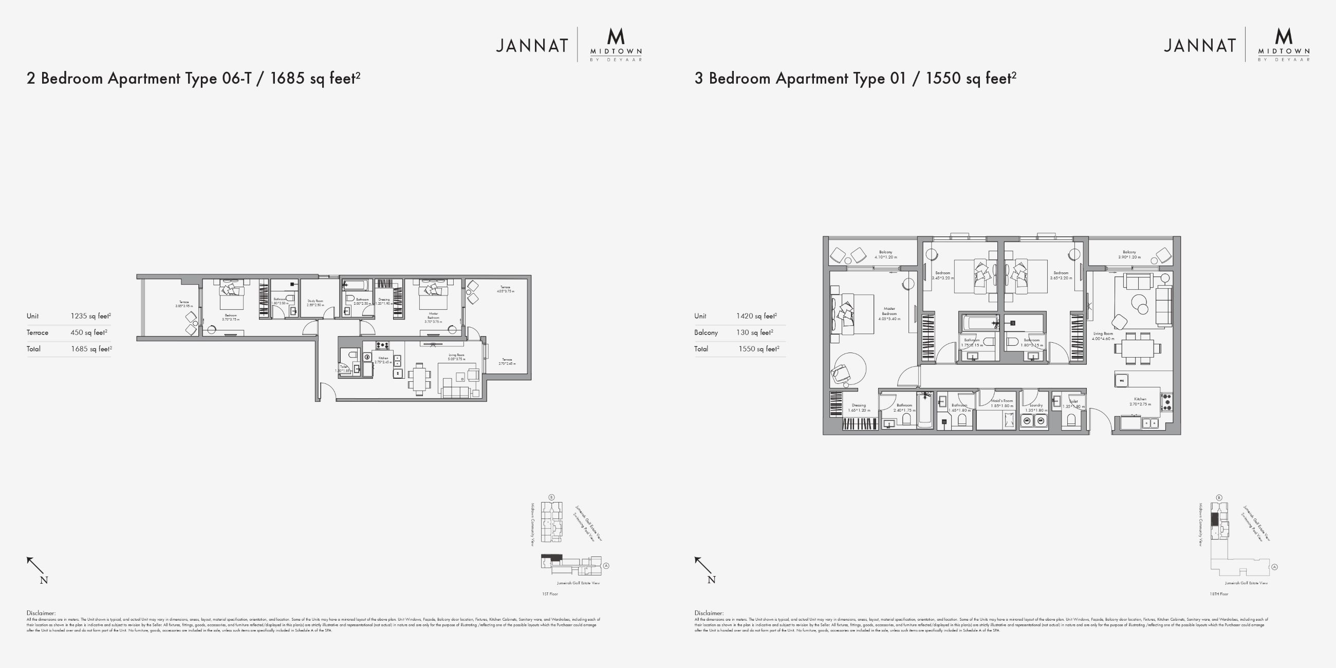 Jannat-3 Bedroom Apartment