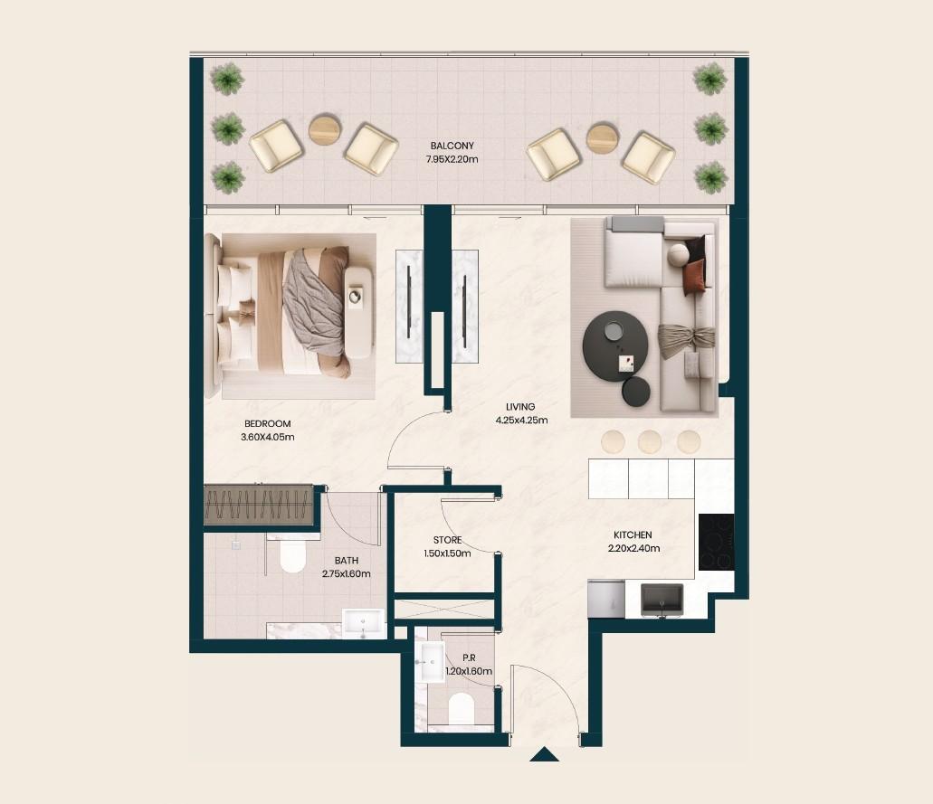Kyomi Residences by ANAX - 1 Bedroom Apartment - Luxury Living in Warsan Fourth