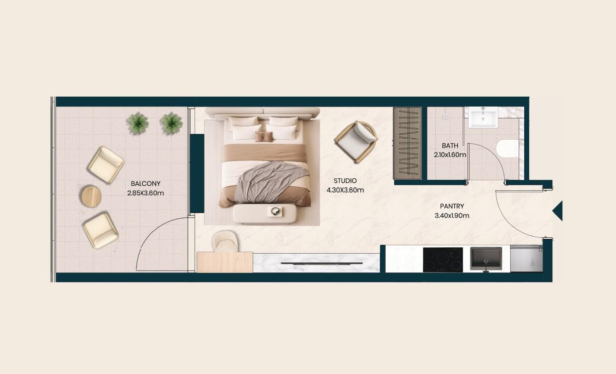 Kyomi Residences by ANAX - Studio - Luxury Living in Warsan Fourth