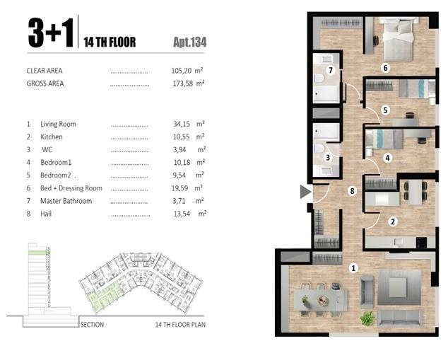 Lania Residence: Luxury 3+1 Apartment in Mahmutbey - Suitable for Citizenship
