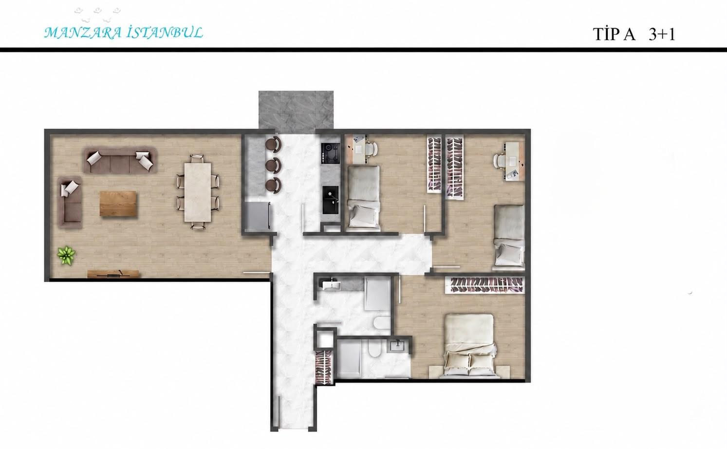 Manzara Istanbul: Luxury 3+1 Apartment in Kağıthane - Suitable for Citizenship