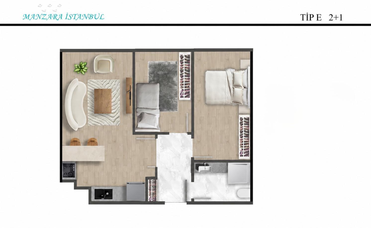 Manzara Istanbul: Luxury 1+1 & 2+1 Apartments in Kağıthane - Suitable for Citizenship