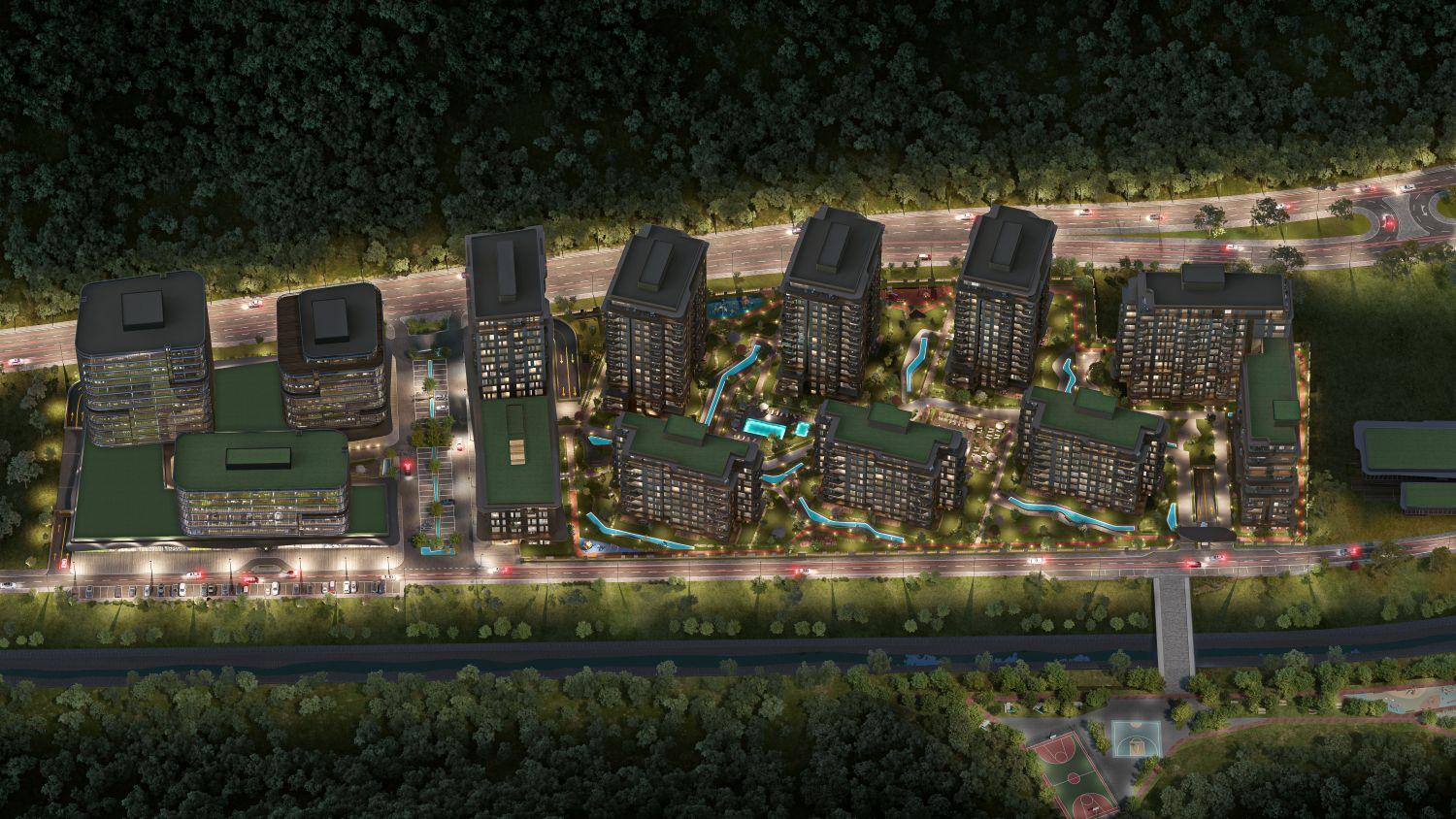 Luxury 1+1 Apartment with Belgrade Forest View in Maslak Koru Project - Eligible for Citizenship
