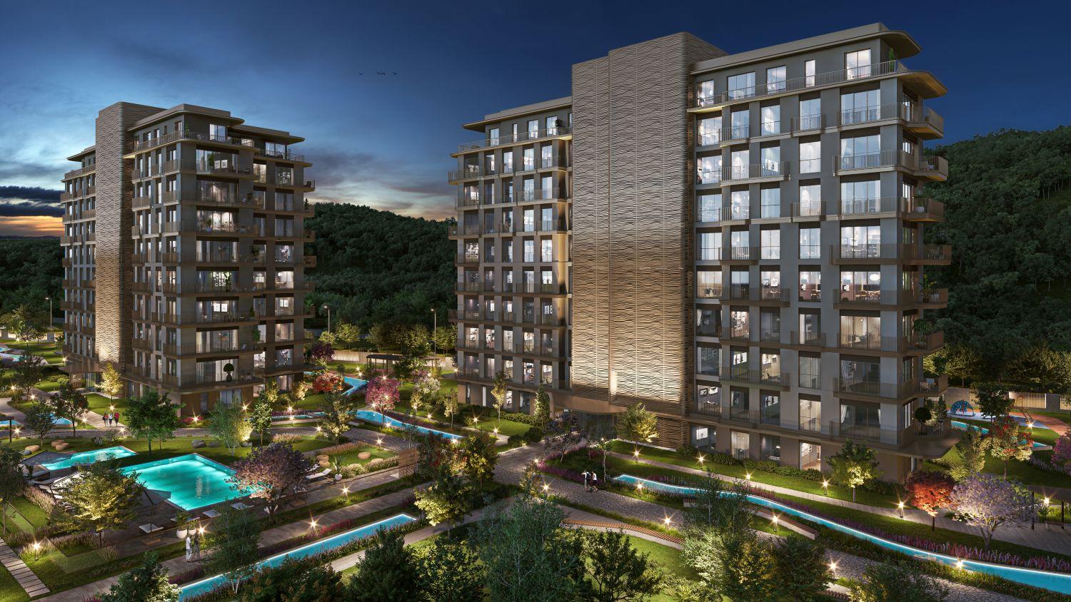 Luxury 1+1 Apartment with Belgrade Forest View in Maslak Koru Project - Eligible for Citizenship