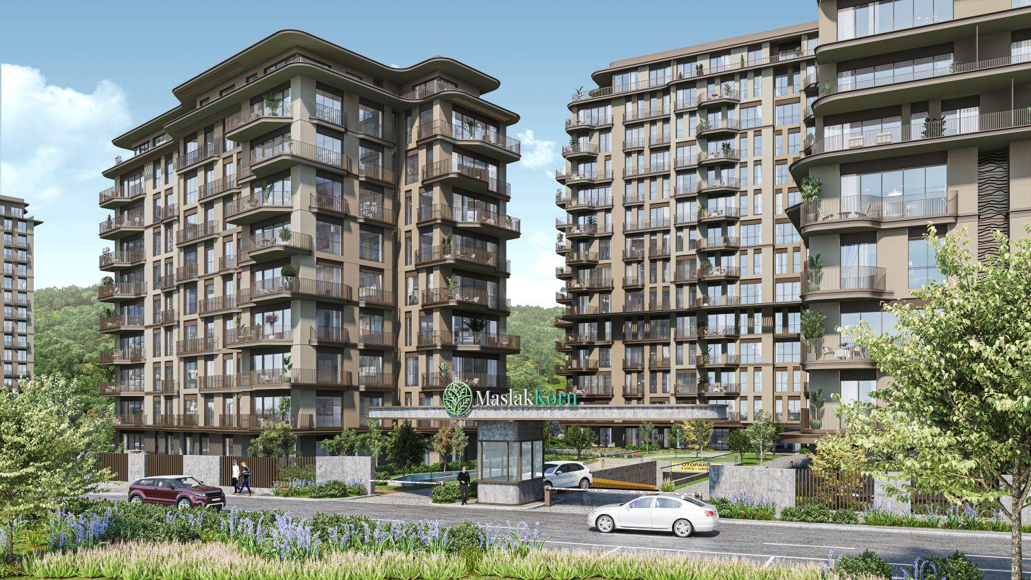 Luxury 1+1 Apartment with Belgrade Forest View in Maslak Koru Project - Eligible for Citizenship