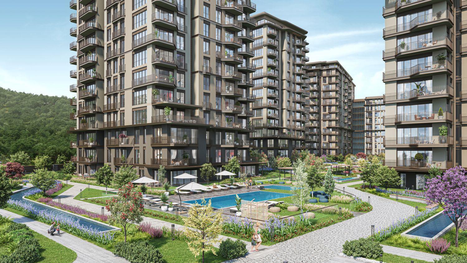 Luxury 1+1 Apartment with Belgrade Forest View in Maslak Koru Project - Eligible for Citizenship