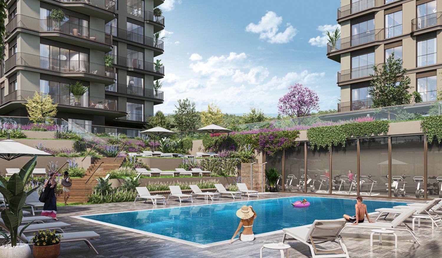 Luxury 1+1 Apartment with Belgrade Forest View in Maslak Koru Project - Eligible for Citizenship