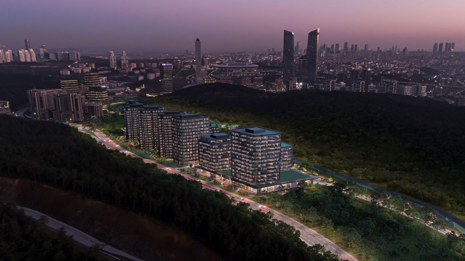 Luxury 1+1 Apartment with Belgrade Forest View in Maslak Koru Project - Eligible for Citizenship